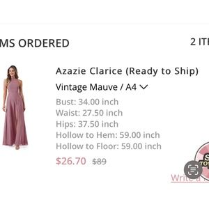 Never Been Worn Mauve Long Bridesmaid Dress